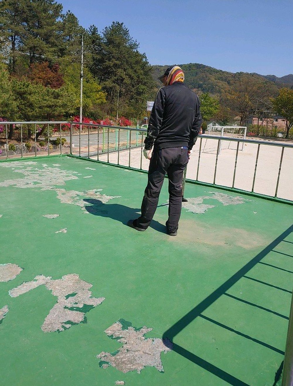 아산 시설물·고소작업 - 바닥 기존 도막 제거